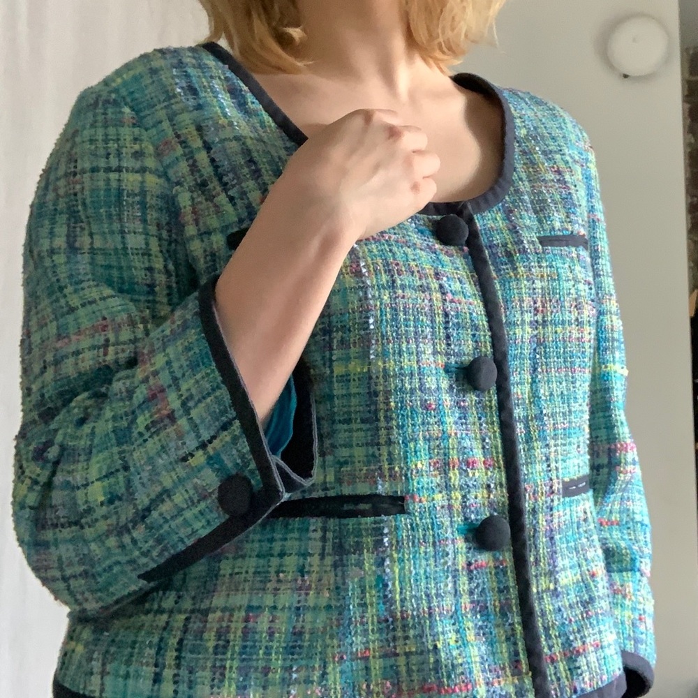 3/20$⭐️ Colourful tweed Mario Serrani blazer